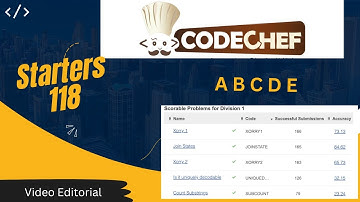 Codechef Starters 118 Solutions Div 1 || Global rank 21
