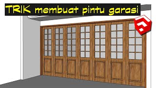 pintu garasi sketchup