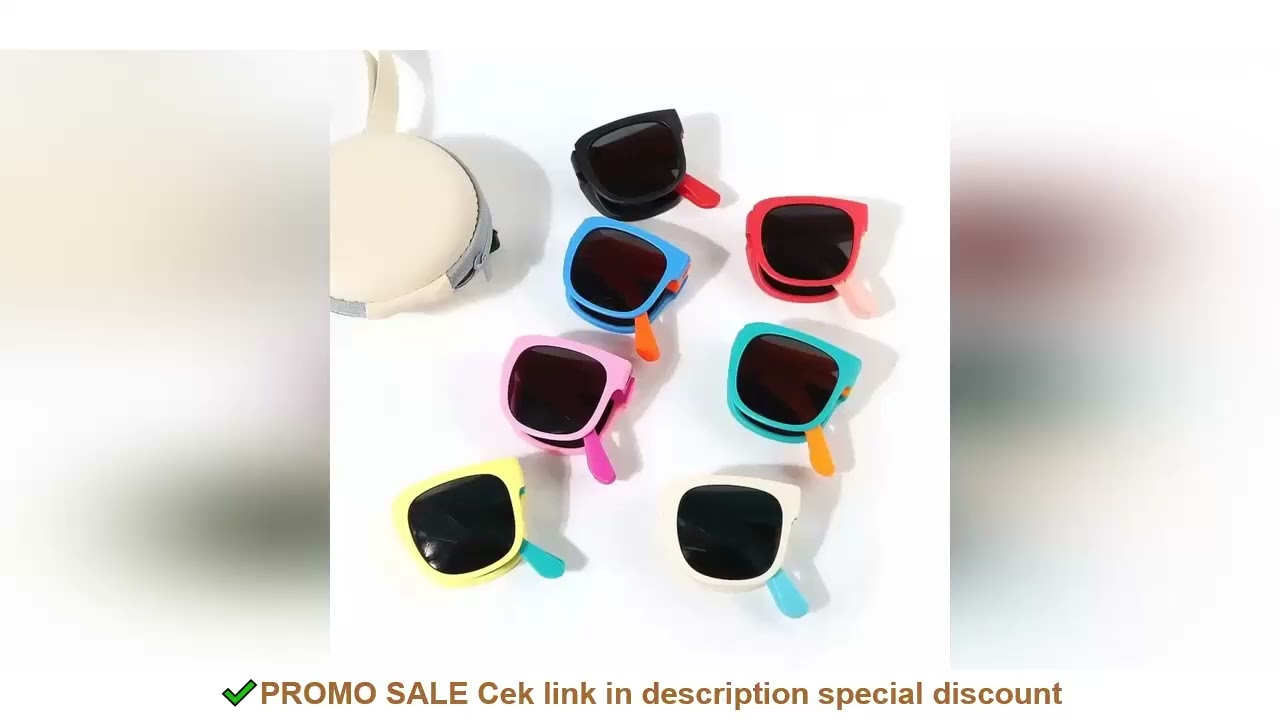 Square Frame Kids Sunglasses Fashion UV 400 Outdoor Foldable Sunglasses Children Eyewear for Toddler