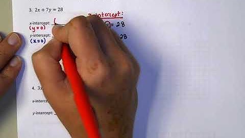 Algebra 1 Finding x intercepts and y intercepts Video