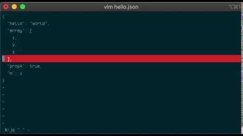 Using VIM to format JSON