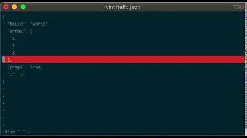 Using VIM to format JSON