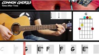 Time After Time - Cyndi Lauper | EASY GUITAR LESSON | Scrolling Chords & Lyrics