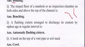 important Q&A for JI Plumber exam 1/3