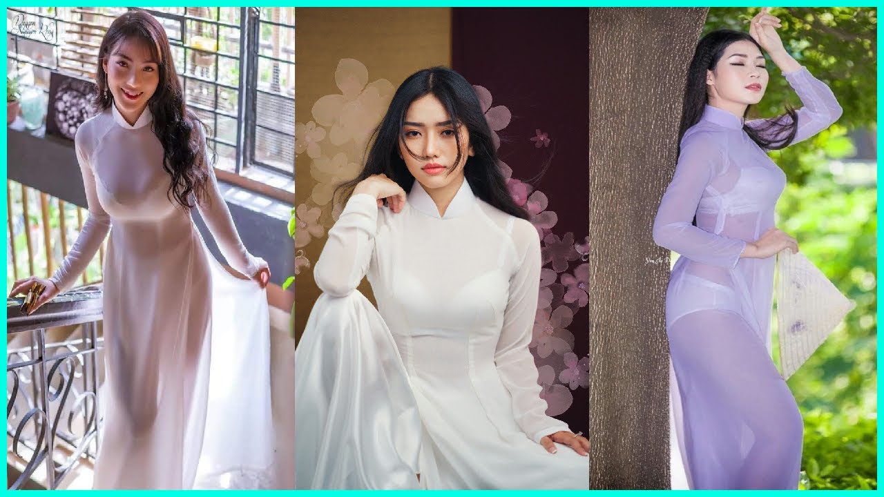 Áo Dài Xuyên Thấu Gợi Cảm - Áo Dài Việt Nam 2021 - ADVN p24