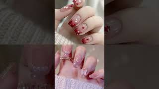 Red glitter v/s Pink glitter comment down #korean #fashion #aestheic #cute #