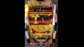 I built a working LEGO® pinball machine with a score counter and obstacles