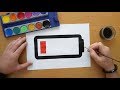 How to draw a low battery icon