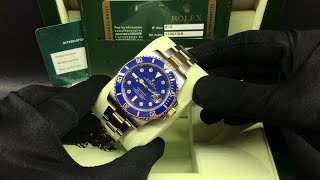 S/N 3493 Rolex Submariner DateTwo Tone, Factory Blue diamond dial Ref: 116613LB screenshot 5