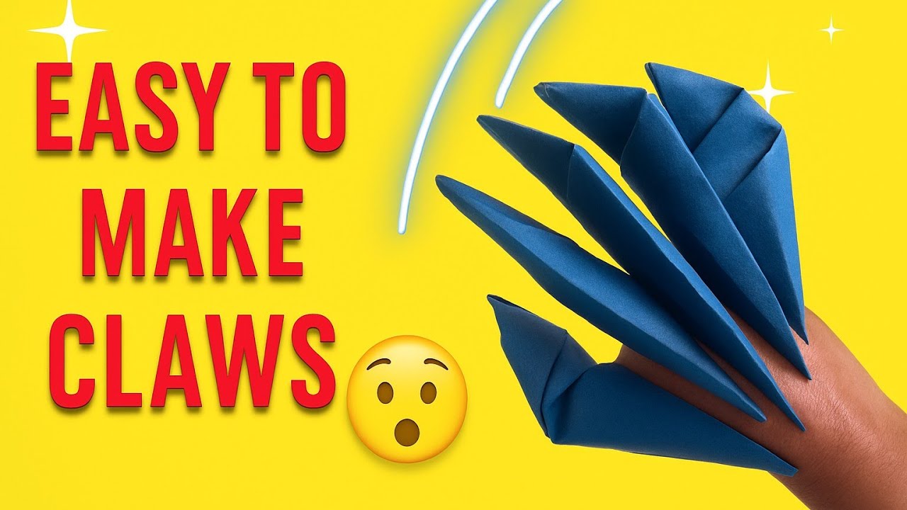 How to make Tiger Claws with paper step by step tutorial | DIY Claws That Actually Look Dangerous