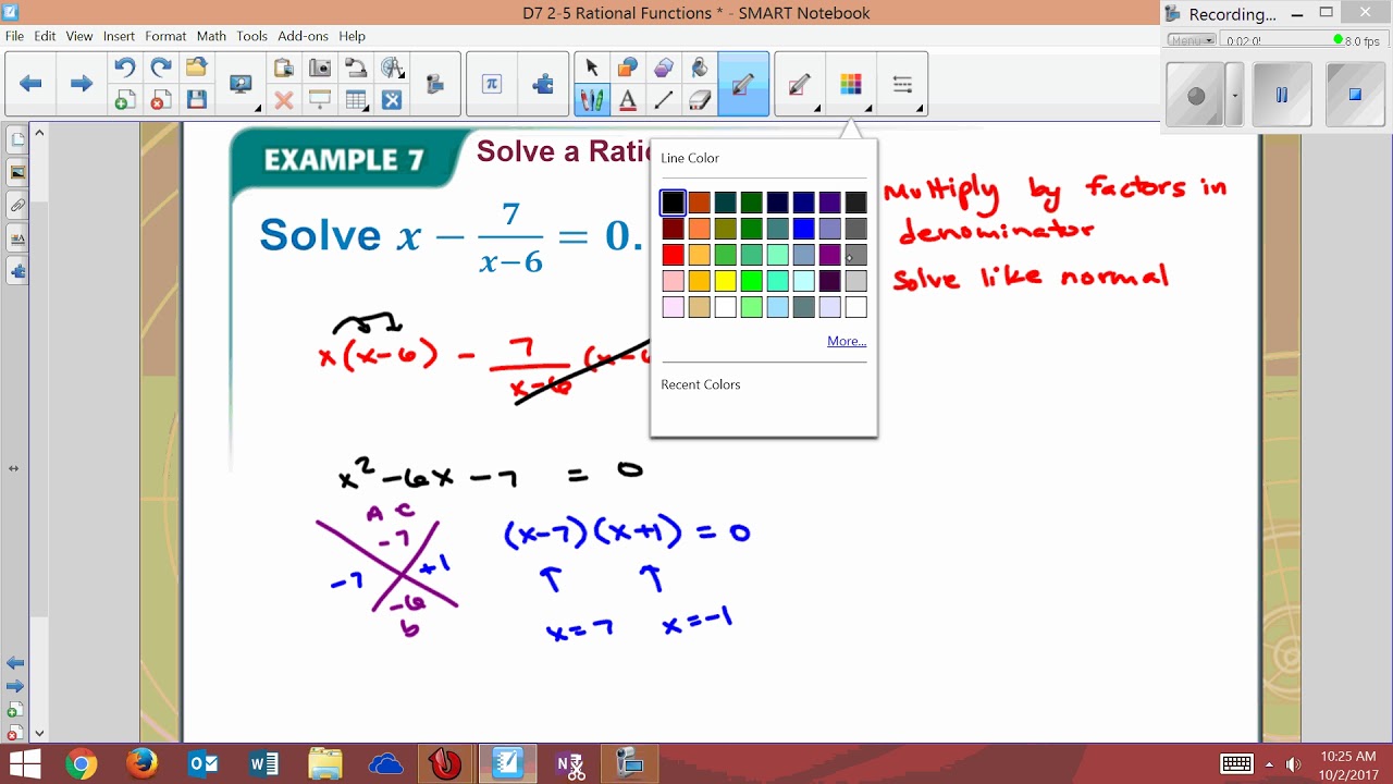 2-5 Example 7 Solve Rational Equations part 1 - YouTube