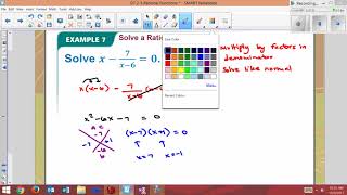 2-5 Example 7 Solve Rational Equations part 1