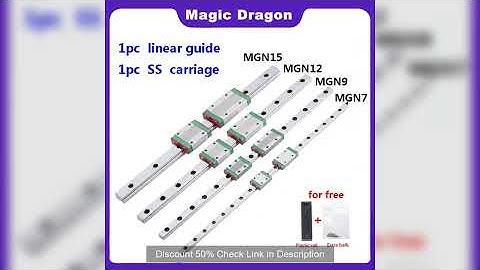 MGN7 MGN12 MGN15 MGN9 L from 100mm to 1000mm miniature linear rail slide 1pcs MGN linear guide+1pcs