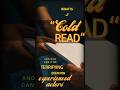 What is a cold read — and why is it terrifying even for professionals? #TheatreLiteracy