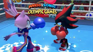 Mario & Sonic At The Olympic Games Tokyo 2020 (Boxing) Blaze VS Shadow & DK VS Sonic Gameplay screenshot 4