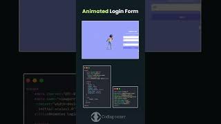 Animated Login Form using HTML CSS JavaScript #coding #webdesign #viral #shorts
