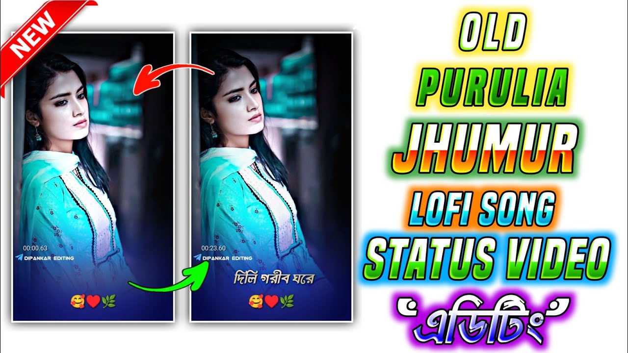 Purulia Jhumur Sad Song lyrics Status Editing In Alight Motion Video