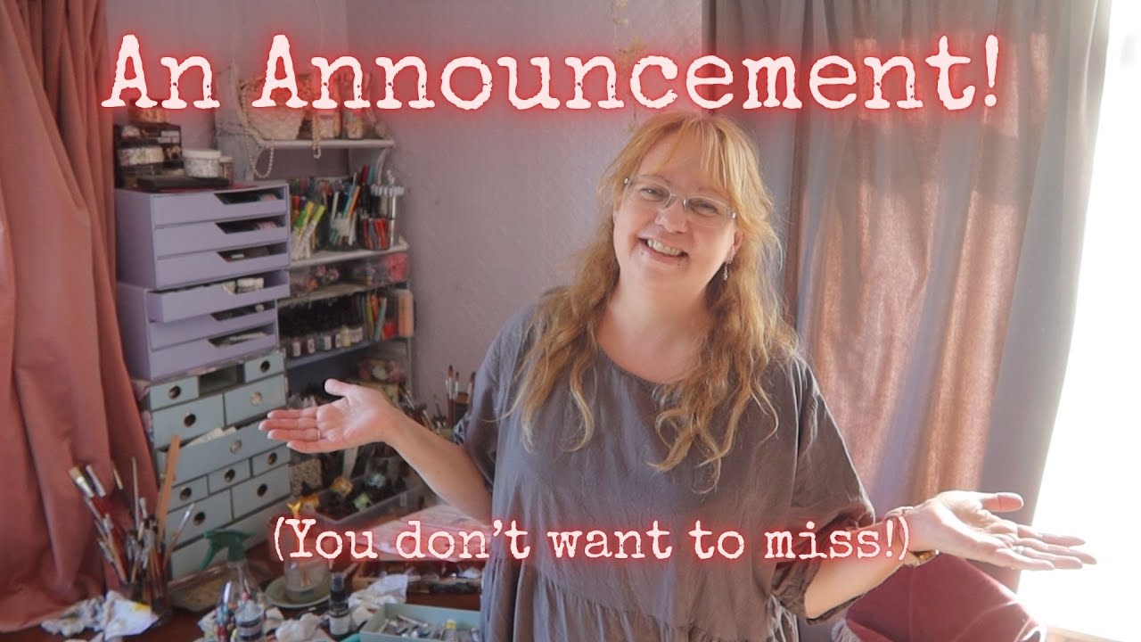 Studio diaries ~ An announcement! ~ Mixed media and oil painting process ~ Ethereal art