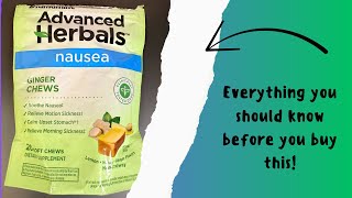 Natural & Tasty Relief 🍯 | Dramamine Advanced Herbals Ginger Chews (Lemon Honey)
