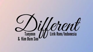 Taeyeon & Kim Bum Soo - Different [Lirik Rom/Indonesia]/Lirik Indonesia