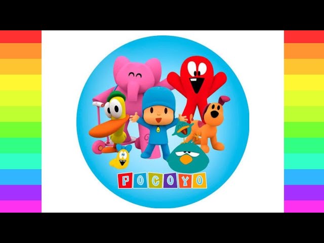 Desenhar E colorir Pocoyo E Seus Amigos 👶👧🏼🐶🐘🦆 Desenhos Para Crianças  