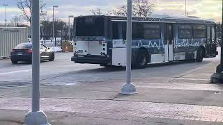 NJ Transit Bus: Ewing Bound NABI 416.15 Route 608 Bus #5536 departing Hamilton Rail Station