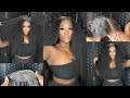 WATCH ME SLAY THIS PRE- CUT GLUELESS KINKY STRAIGHT UNIT LESS THAN 10 MINS😍 | SUNBER HAIR ✨