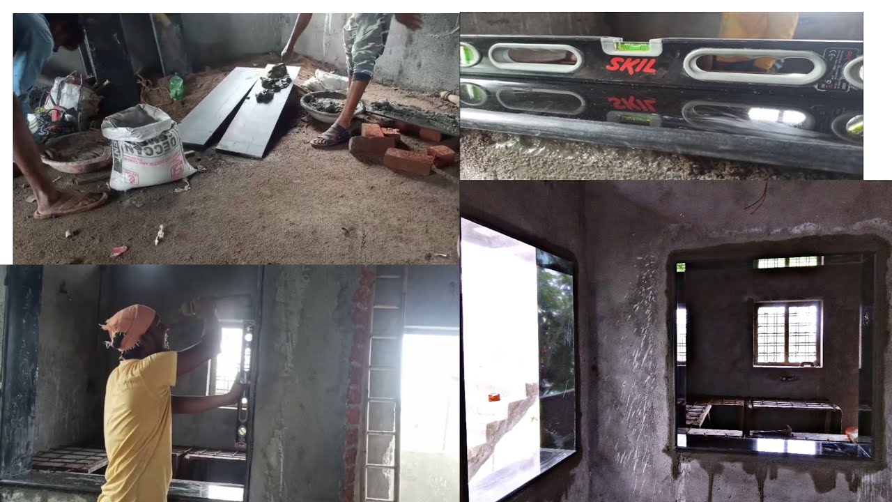 how to install z black granite Windows fitting in 