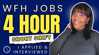 ✅ 4 Hour SHORT Shift - 5 Part Time Work From Home Jobs (2026)