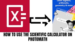 HOW TO USE THE SCIENTIFIC CALCULATOR ON PHOTOMATH screenshot 1