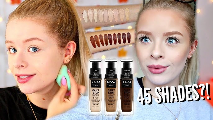 FIRST IMPRESSION: NYX CAN'T STOP WON'T STOP FOUNDATION + WEAR TEST! |  JuicyJas - YouTube