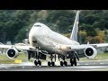 BOEING 747-8 flying LOW above me - Boeing 747 NEW GENERATION LANDING (4K)