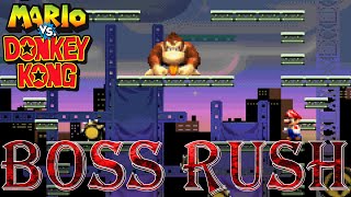 Mario Vs Donkey Kong  Boss Rush all Boss Fights No Damage