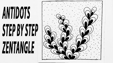 How To Draw Step By Step ANTIDOTS Zentangle Patterns I Tangle& Doodle Art  Drawing Beginner Tutorial