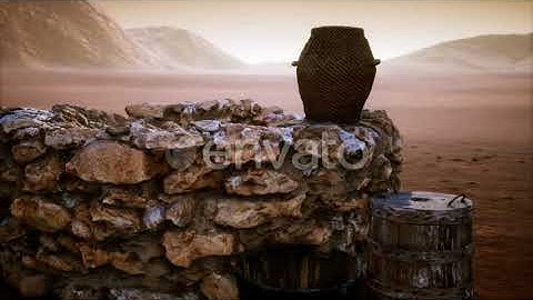 Old Stone Water Well in the Desert | Motion Graphics - Envato elements