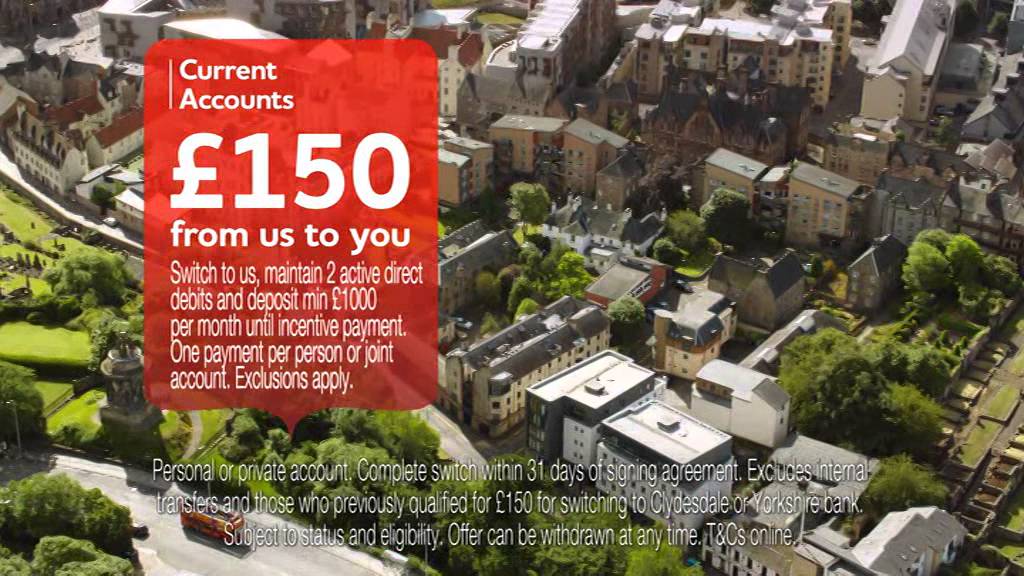 Clydesdale Bank currrent account switching offer YouTube