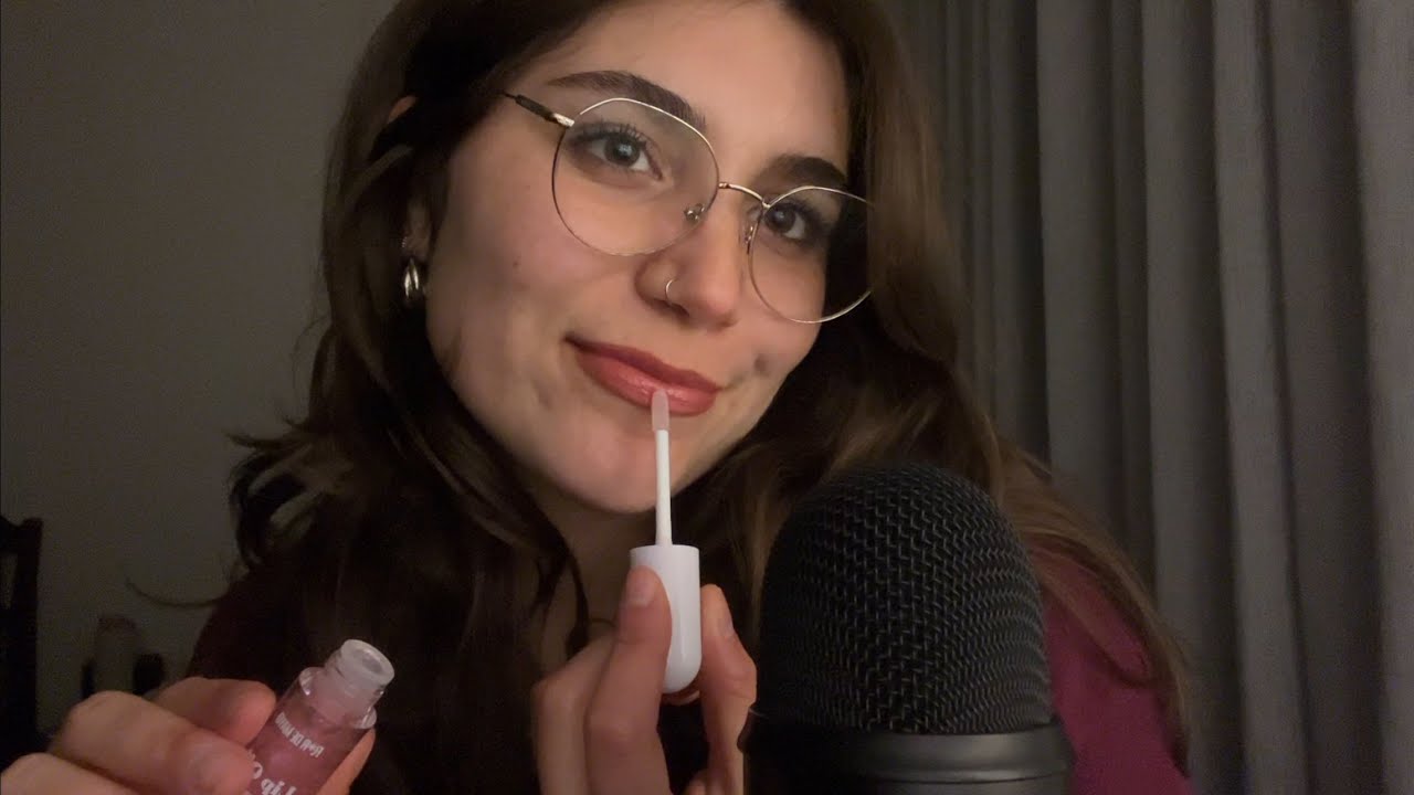 ASMR Lipgloss Application | mouth sounds 