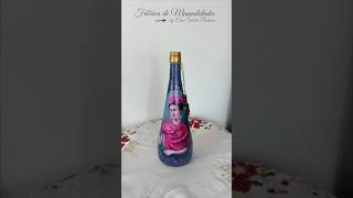 Botella Frida Khalo #fábricademanualidades #manualidades #hechoamano #negociocreativo #decoraciones