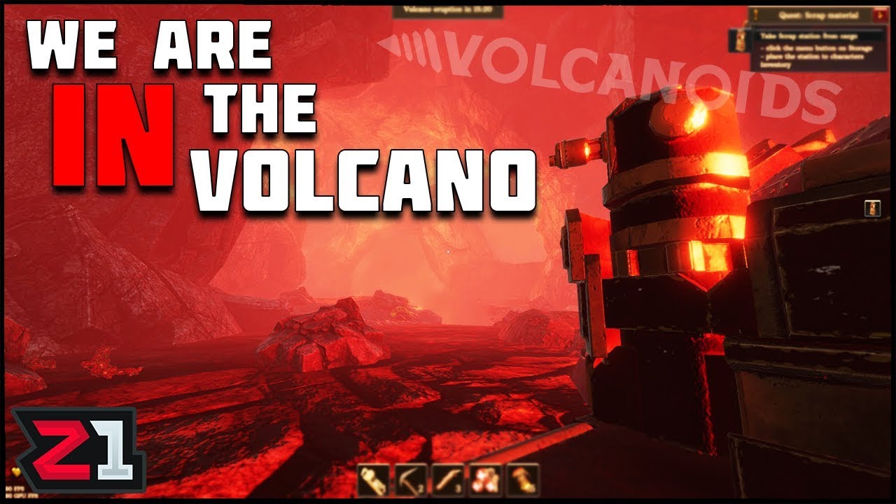 Going INTO the VOLCANO! Destroying the Evil Drill ! Volcanoids Ep.2