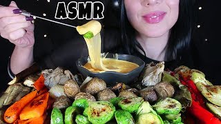 Uzayan Cheddar Peyni̇rli̇ Izgara Sebzeler Vejetaryen Cheese Fondü Asmr Türkçe Mukbang