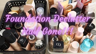 Makeup Declutter: Foundations - Cutting My Collection in Half!!