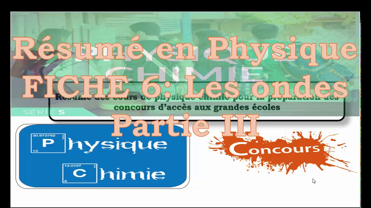 Astuces de préparation des concours Fiche 6 (suite2): les ondes lumineuses الموجات الضوئية