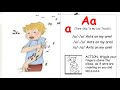 Jolly phonics letter aa song repeated 3x to easily memorise the song and action
