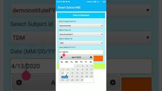 How to take attendance in faculty mobile app using Smart School MIS screenshot 5