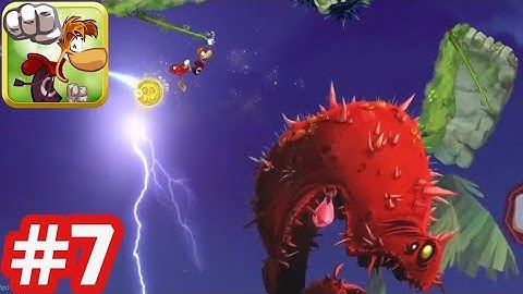 Rayman Jungle Run - Gameplay Walkthrough - Part 7 Giant Plant (Level 7-1 to 7-10)The End iOS/Android