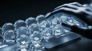 Typing on a Glass Keyboard with Water Sounds 💦💻 #ASMR screenshot 1