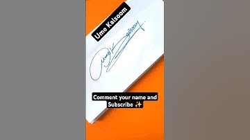 How to do signatures of Ume kalsoom | How to write Ume Kalsoom | Ume kalsoom signatures #shorts