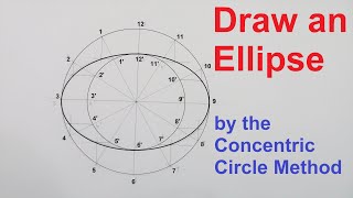 Draw an Ellipse by the Concentric Circle Method