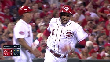 WSH@CIN: Cozart slaps a run-scoring single to center