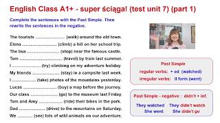 English Class A1+. Test unit 7 (part 1) - super ściąga !